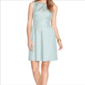 Ralph Lauren turquoise and gold sheath dress